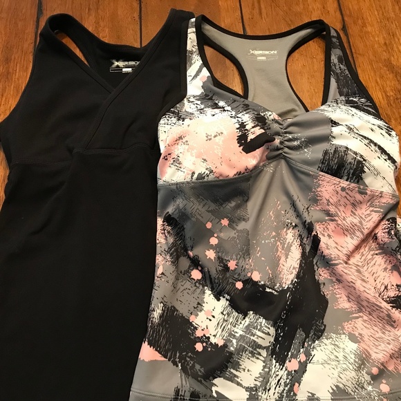 Xersion Tops - Xersion Tank Tops w/ Built in Bras